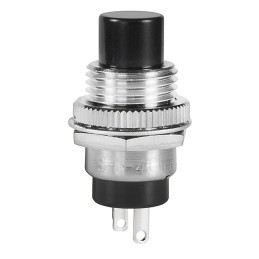 1 pcs - NKK Switches Push Button Switch, On-(Off), Panel Mount, 12.5mm Cutout, SPST - NC