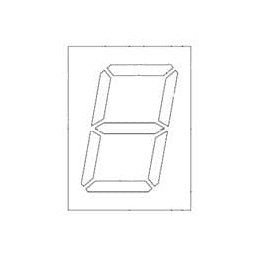 10 pcs : LSHD-7801 - LED Displays & Accessories Green, Low Current 0.3', CARHD