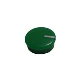 10 pcs : 450-CL154 - Knobs & Dials Green Cap-Wht Line 15mm Knob