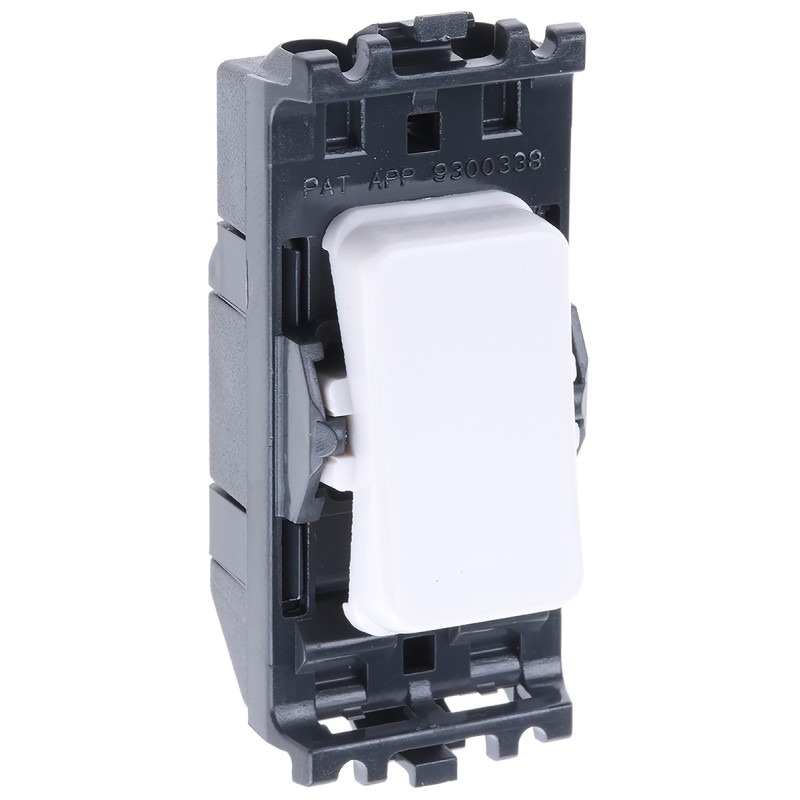 1 pcs - MK Electric 1 Way Black Switch Insert Module 20A, Grid Plus Series