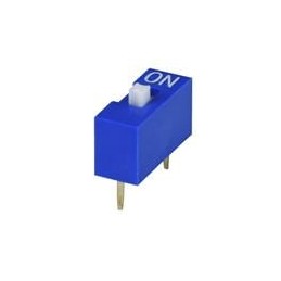 10 pcs : DS01-254-L-01BE - DIP Switches/SIP Switches DIP Switch, SPST, 2.54 pitch, raised actuator, flat bottom, long pin, 1 pos