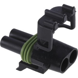 1 pcs - Delphi, Weather-Pack Automotive Connector Socket 2 Way, Crimp Termination