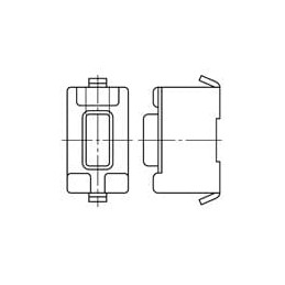 10 pcs : EVQ-PE404Q - Tactile Switches 6.0x3.5mm leaded Light Touch Switch