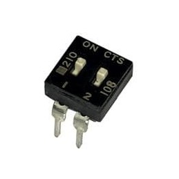 10 pcs : 210-2MS - DIP Switches/SIP Switches 2 switch sections SPST