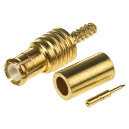1 pcs - Radiall, Plug Cable Mount MCX Connector, 50Ω, Crimp Termination, Straight Body