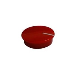 10 pcs : 450-CL211 - Knobs & Dials Red Cap-Wht Line 21mm Knob
