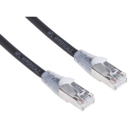 1 pcs - RS PRO Cat6 Male RJ45 to Male RJ45 Ethernet Cable, F/UTP, Black LSZH Sheath, 0.5m