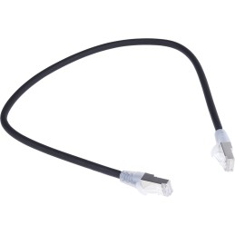 1 pcs - RS PRO Cat6 Male RJ45 to Male RJ45 Ethernet Cable, F/UTP, Black LSZH Sheath, 0.5m
