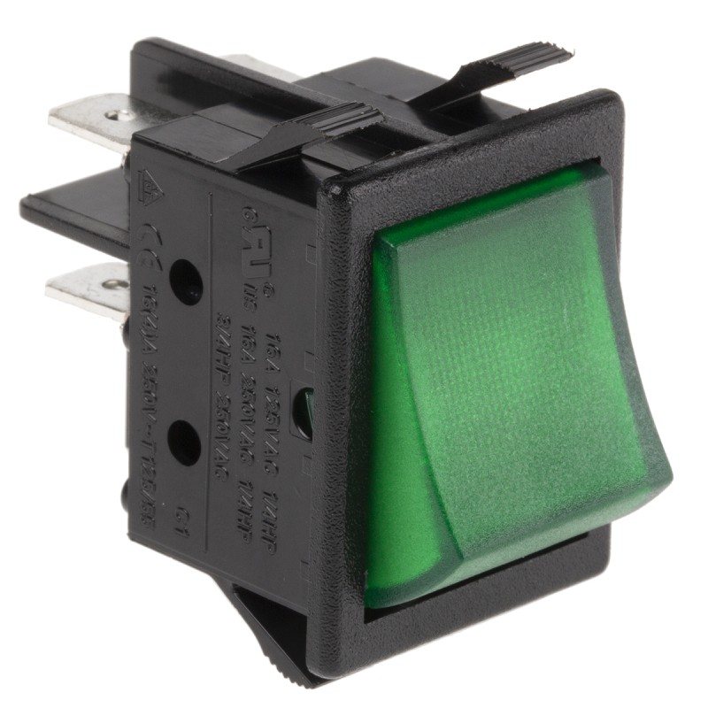 1 pcs - ZF Illuminated DPST, On-None-Off Rocker Switch Panel Mount