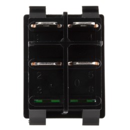 1 pcs - ZF Illuminated DPST, On-None-Off Rocker Switch Panel Mount