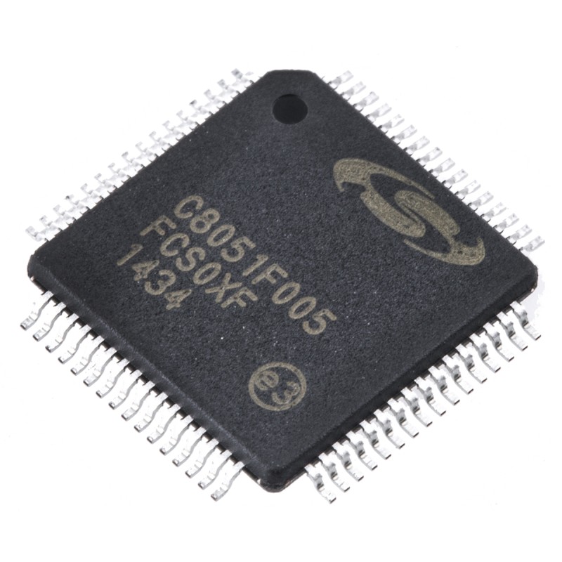 1 pcs - Silicon Labs C8051F005-GQ, 8bit 8051 Microcontroller, C8051F, 25MHz, 32 kB Flash, 64-Pin TQFP
