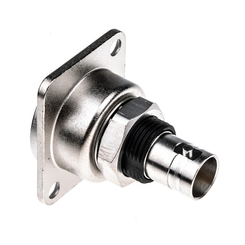 1 pcs - Neutrik NBB Series, jack Panel Mount BNC Connector, 75Ω, Crimp Termination, Straight Body