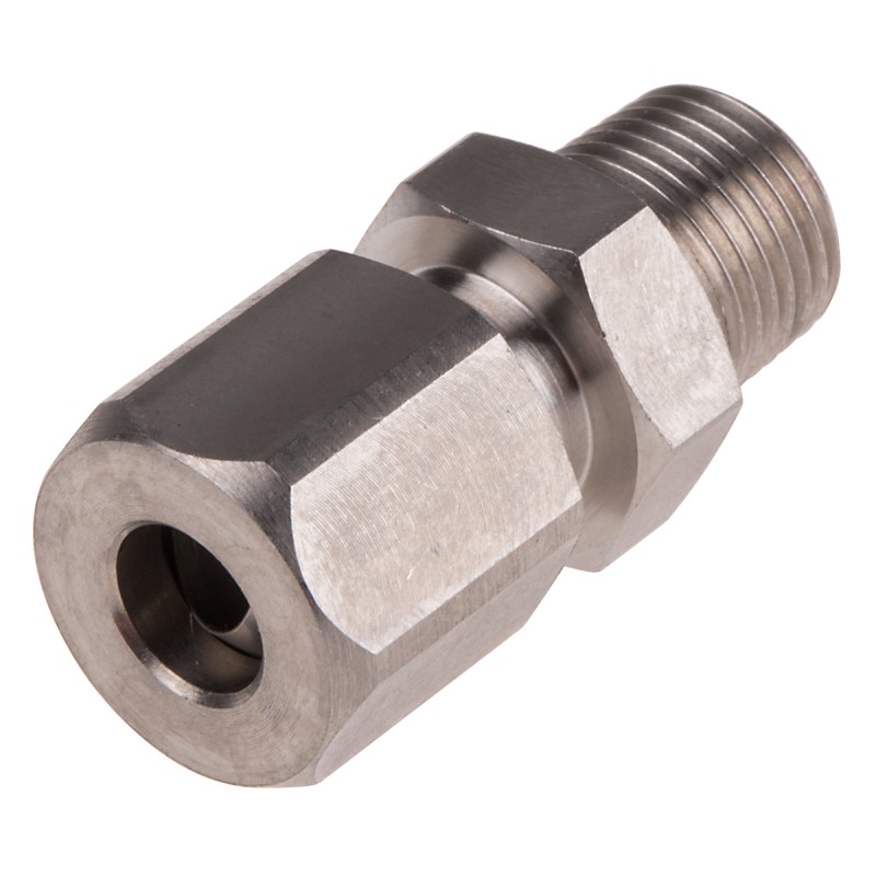 1 pcs - RS PRO In-Line Thermocouple Compression Fitting for Use with Thermocouple, 1/8 BSPT, 6mm Probe, RoHS Compliant Standard