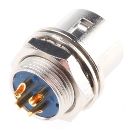 1 pcs - Hirose Circular Connector, 4 Contacts, Panel Mount, Miniature Connector, Socket, Male, HR10 Series