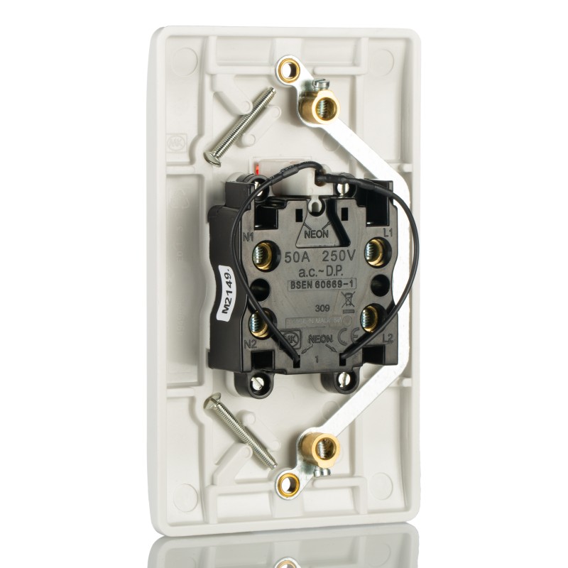 1 pcs - MK Electric White Rocker Light Switch, Logic Plus