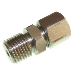 1 pcs - RS PRO In-Line Thermocouple Compression Fitting for Use with Thermocouple, 1/2 BSP, 8mm Probe, RoHS Compliant Standard