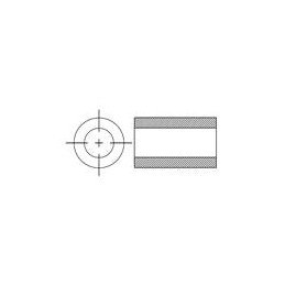 10 pcs : 912-300 - Standoffs & Spacers Nylon Tubular, 0.300 in. Length, 0.250 OD, 0.171 ID, White