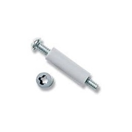 10 pcs : SRS-4-235 - Standoffs & Spacers Screw Spacer .235 in PVC Grey