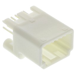 1 pcs - TE Connectivity MULTILOCK 025 Series Straight Through Hole Mount PCB Socket, 12-Contact, 2-Row, 2.2mm Pitch, Solder