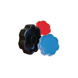 10 pcs : 29F014RD - Knobs & Dials Flowerette Press Lock Thumb Screw Knob, 1/4 Screw, Red,Acetal