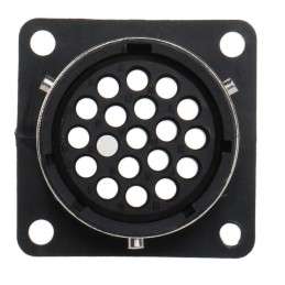 1 pcs - ITT Cannon Circular Connector, 19 Contacts, Panel Mount, Socket, Female, IP65, Trident Ringlock Series