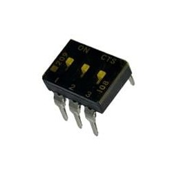 10 pcs : 209-3LPST - DIP Switches/SIP Switches SPST 3 switch sections