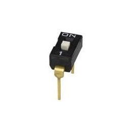 10 pcs : DS04-254-2L-01BK - DIP Switches/SIP Switches DIP Switch, SPST, 2.54 pitch, flat actuator, long pin, 1 position, Black