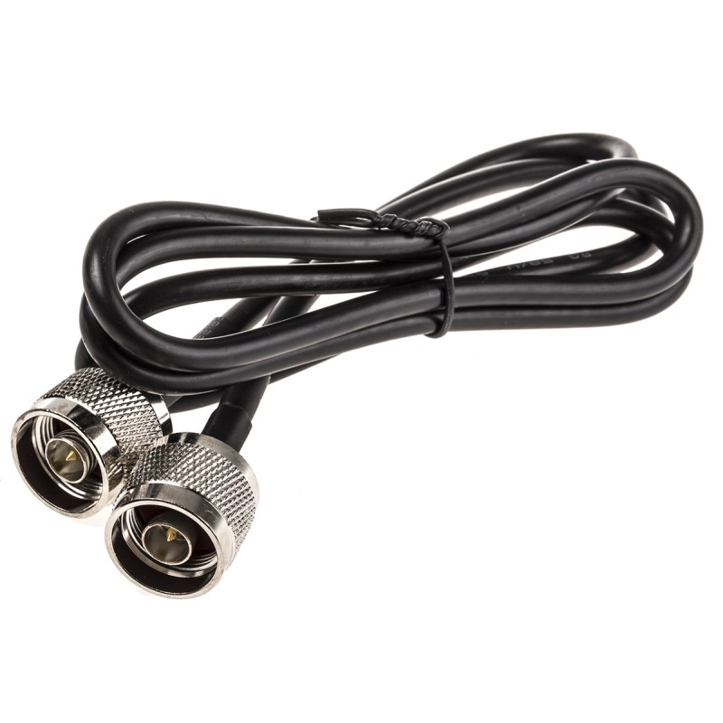 1 pcs - RF Solutions Male N Type to Male N Type Coaxial Cable, 1m, RG58 Coaxial, Terminated