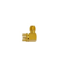 1 pcs - RS PRO, jack Panel Mount SMA Connector, 50Ω, Solder Termination, Right Angle Body