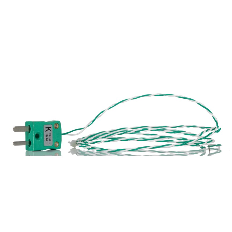1 pcs - RS PRO Type K Thermocouple 1m Length, 1/0.2mm Diameter, -75°C - +250°C