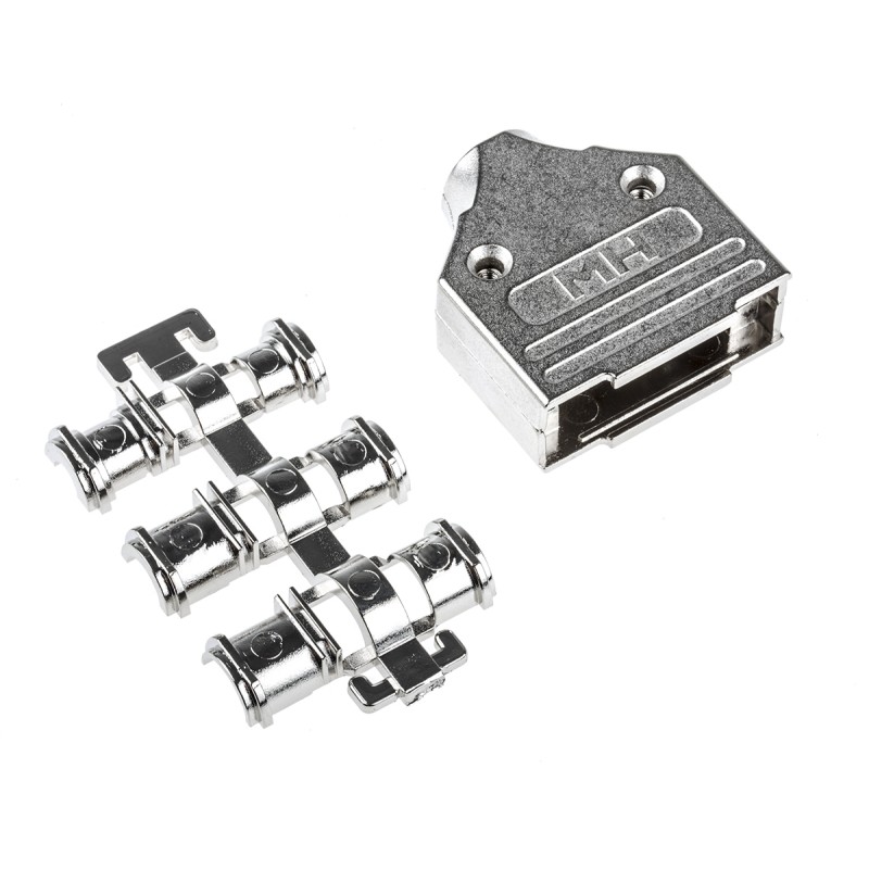 1 pcs - MH Connectors MHDM Series Zinc D Sub Backshell, 15 Way, Strain Relief