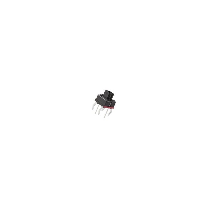 10 pcs : ILS TA180 10 - Tactile Switches 180gf Red LED 6.1x6.7x7.2mm, THT