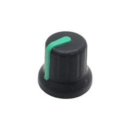 10 pcs : 450-BA461 - Knobs & Dials BLK/GRN 16mm D-SHAFT