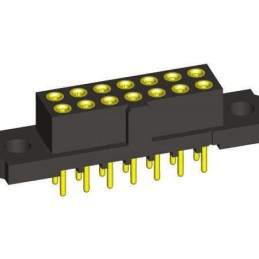 1 pcs - HARWIN M80 Series Straight Through Hole Mount PCB Socket, 10-Contact, 2-Row, 2mm Pitch, Solder Termination