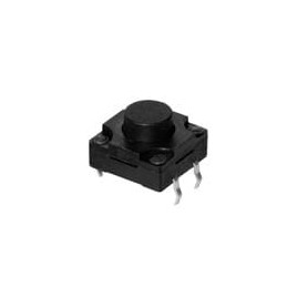 10 pcs : TS15-1212-70-BK-160-SCR-D - Tactile Switches 12 x 12 mm 7 mm 160 gf Black Short Crimped Through Hole SPST