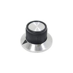 10 pcs : RN-117B/6.4 - Knobs & Dials Black Knob .93D X .56H Delta MK