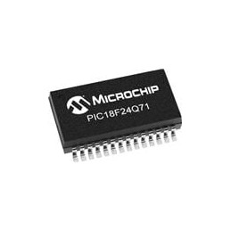 10 pcs : PIC18F24Q71-E/SS - 8-bit Microcontrollers - MCU 16KB Flash, 1KB RAM, 2x OPA, 12-bit differential ADCC with computation,
