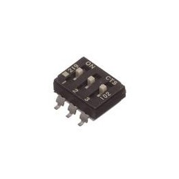 10 pcs : 219-3ES - DIP Switches/SIP Switches SURFACE MOUNT, GOLD DIP SWITCH, 3-POLE, EXTENDED ACTUATOR, BOTTOM SEAL, TUBE PACK
