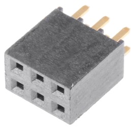 1 pcs - Samtec SSW Series Straight Through Hole Mount PCB Socket, 6-Contact, 2-Row, 2.54mm Pitch, Solder Termination