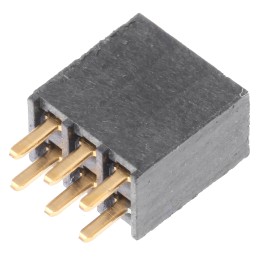 1 pcs - Samtec SSW Series Straight Through Hole Mount PCB Socket, 6-Contact, 2-Row, 2.54mm Pitch, Solder Termination