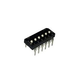 10 pcs : 210-6ESFD - DIP Switches/SIP Switches 6 pos. Ext. height Btm seal Strt. Term.