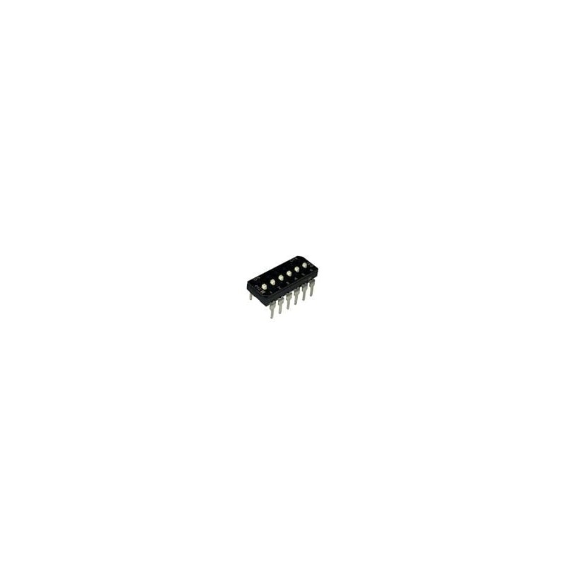 10 pcs : 210-6ESFD - DIP Switches/SIP Switches 6 pos. Ext. height Btm seal Strt. Term.