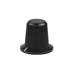 10 pcs : AT4104A - Knobs & Dials BLACK CAP