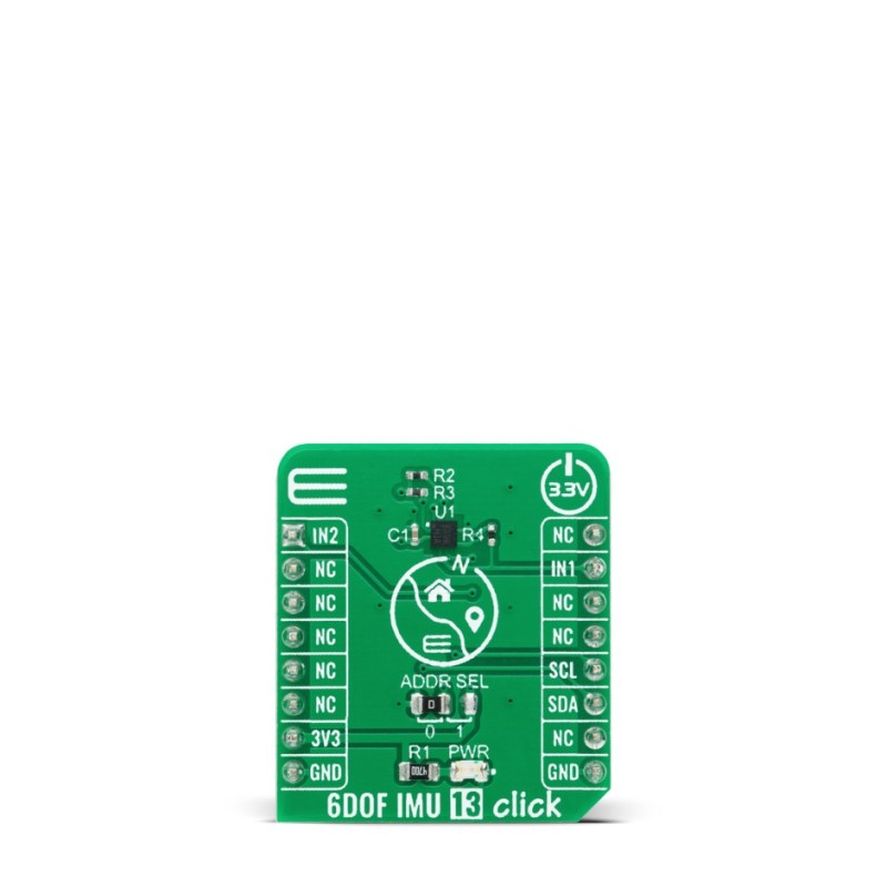 1 pcs - MikroElektronika 6DOF IMU 13 Click Inertial Measurement Unit (IMU) - 6 DoF mikroBus Click Board for MC6470
