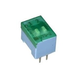 10 pcs : 206-2ST - DIP Switches/SIP Switches SPST 2 switch sections