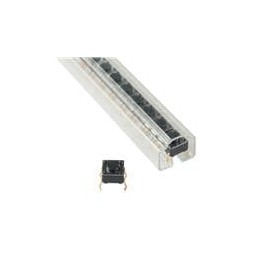 10 pcs : HP0215AFKP2-S - Tactile Switches SPST CIRCUIT NORMAL BK ACT SIL PC