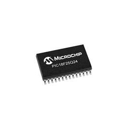 10 pcs : PIC18F25Q24-E/SO - 8-bit Microcontrollers - MCU 32KB Flash, 2KB RAM, 512bytes EEPROM, MVIO, 10b ADC2, 8b DAC, ACP, Comp