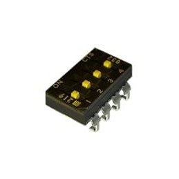 10 pcs : 219-4MSTJF - DIP Switches/SIP Switches SURFACE MOUNT, GOLD DIP SWITCH, 4-POLE, MEDIUM ACTUATOR, BOTTOM SEAL, TAPE SEAL,