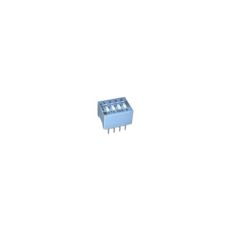 10 pcs : 206-4S - DIP Switches/SIP Switches 4 switch sections SPST
