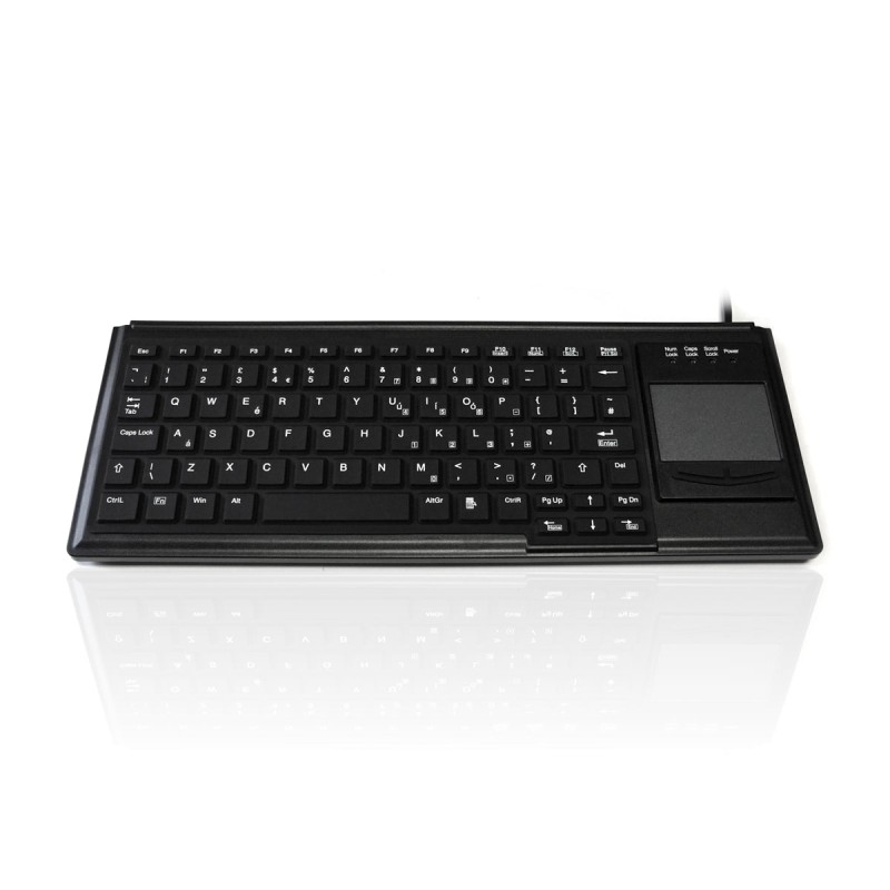 1 pcs - Ceratech Wireless USB Compact Touchpad Keyboard, QWERTY (UK), Black